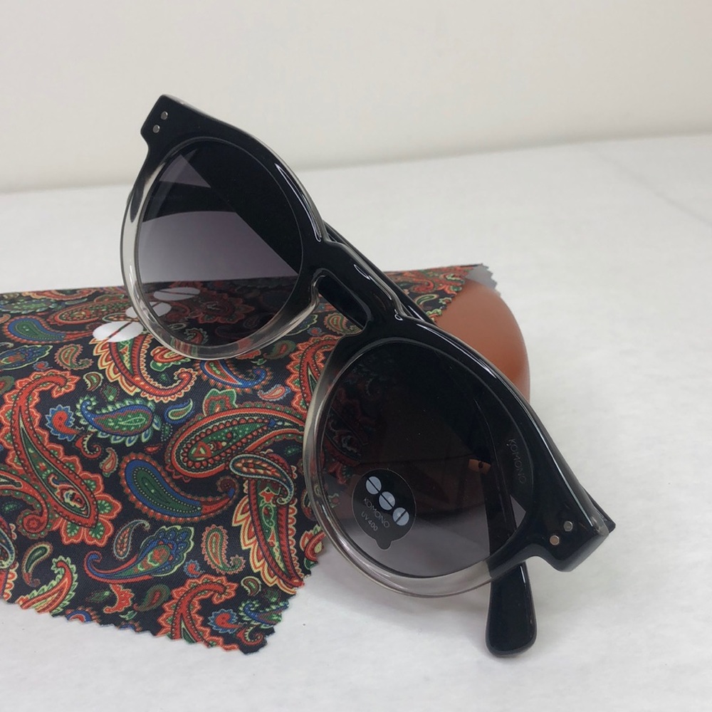 KOMONO Clement Paisley Sunglasses (NEW) clear gray - Picture 8 of 15